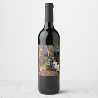 Her First T-Rex Wine Label