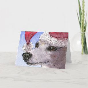 Her Holiday Hat - whippet Card