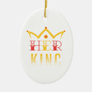 Her King Ceramic Tree Decoration