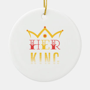 Her King Ceramic Tree Decoration