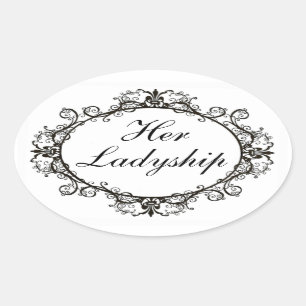 "Her Ladyship" Vintage Label Stickers