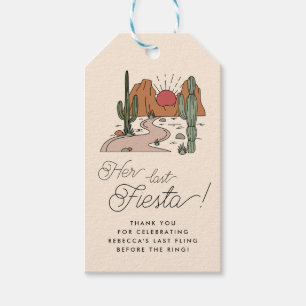Her Last Fiesta Boho Desert Bachelorette Favour Gift Tags