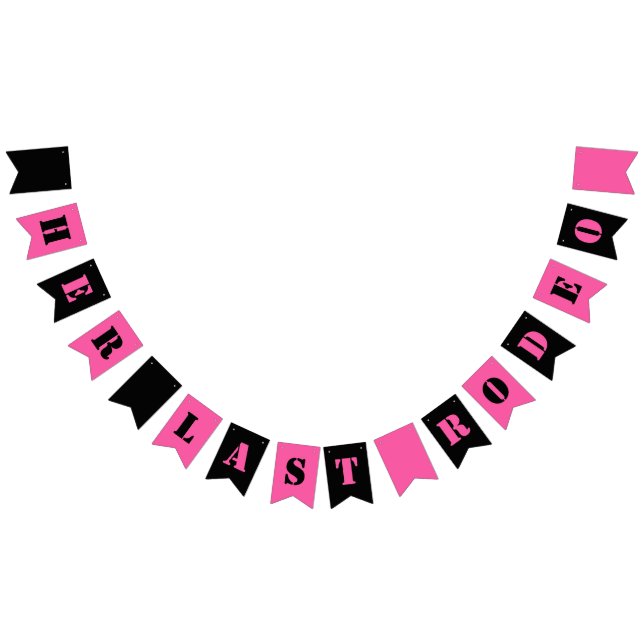 Her Last Rodeo Disco Cowgirl Bachelorette Party Bunting (All)