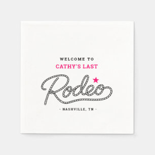 Her Last Rodeo Final Ride Bachelorette Party Napkin
