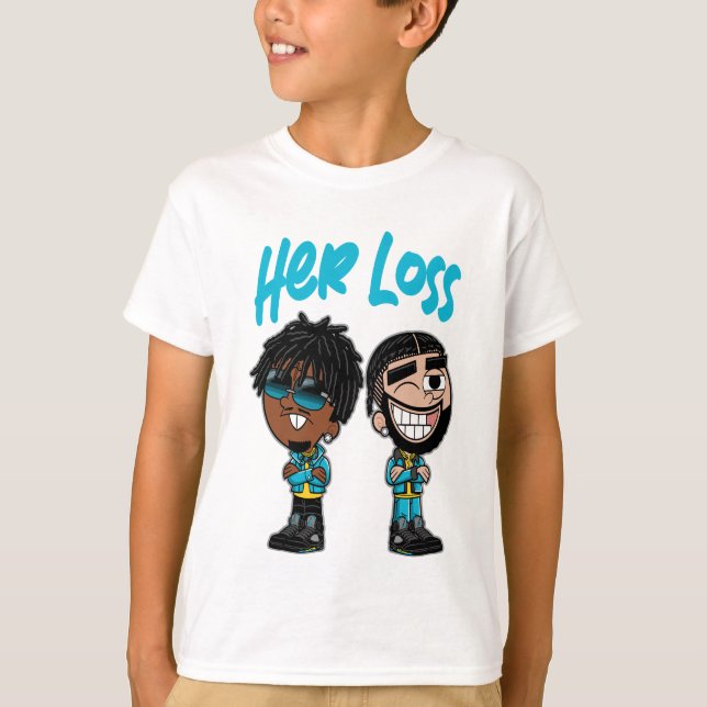 Her Loss – Simple Words, Loud Message T-Shirt (Front)