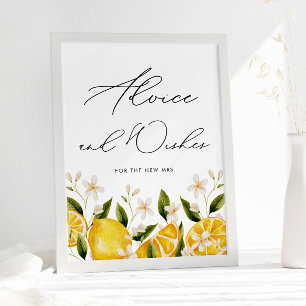 Her Main Squeeze Advice & Wishes Bridal Shower Poster