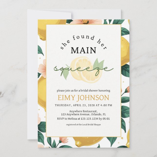 Her Main Squeeze Invitation (Front)