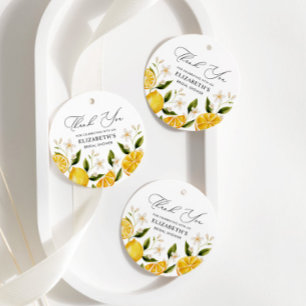 Her Main Squeeze Yellow Citrus Bridal Shower Favour Tags