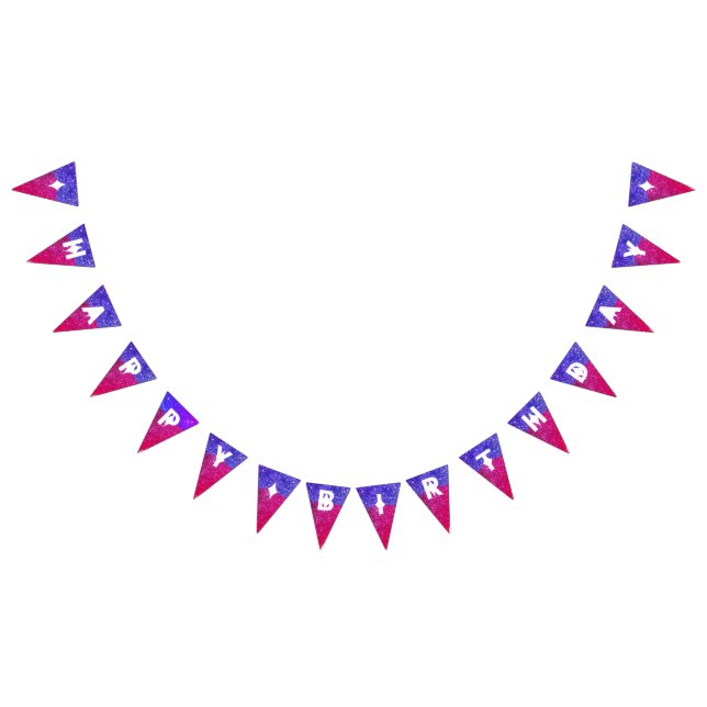 Her Modern Royal Happy Birthday Bunting Flags (All)