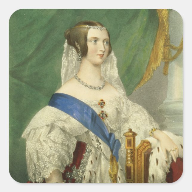 Her Most Gracious Majesty, Queen Victoria (1819-19 Square Sticker (Front)