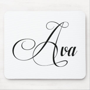 Her Name Is Ava Calligraphy Mouse Mat