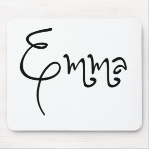 Her Name Is Emma Calligraphy Mouse Mat
