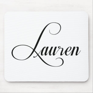 Her Name Is Lauren Calligraphy Mouse Mat