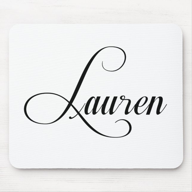 Her Name Is Lauren Calligraphy Mouse Mat (Front)