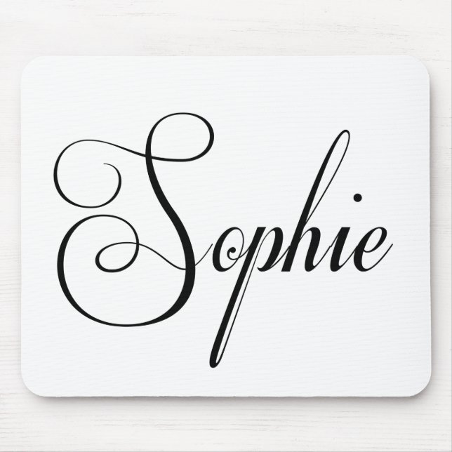 Her Name Is Sophie Calligraphy Mouse Mat (Front)