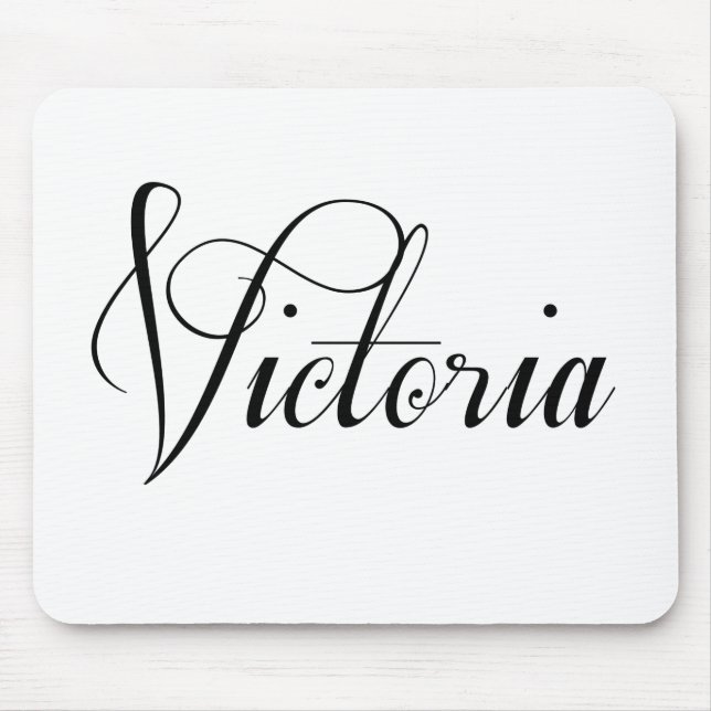Her Name Is Victoria Calligraphy Mouse Mat (Front)