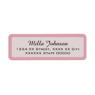 her name with pink border