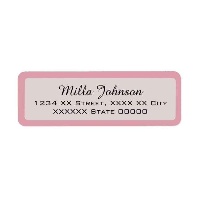 her name with pink border (Front)
