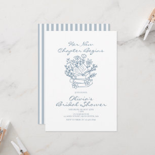 Her New Chapter Begins Book themed Bridal Shower Invitation