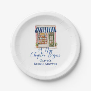 Her New Chapter Begins Book themed Bridal Shower Paper Plate