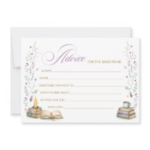 Her Next Chapter Bridal Shower Advice Card