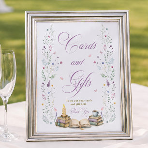 Her Next Chapter Bridal Shower Cards and Gifts Poster