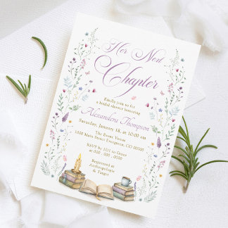 Her Next Chapter Bridal Shower Invitation