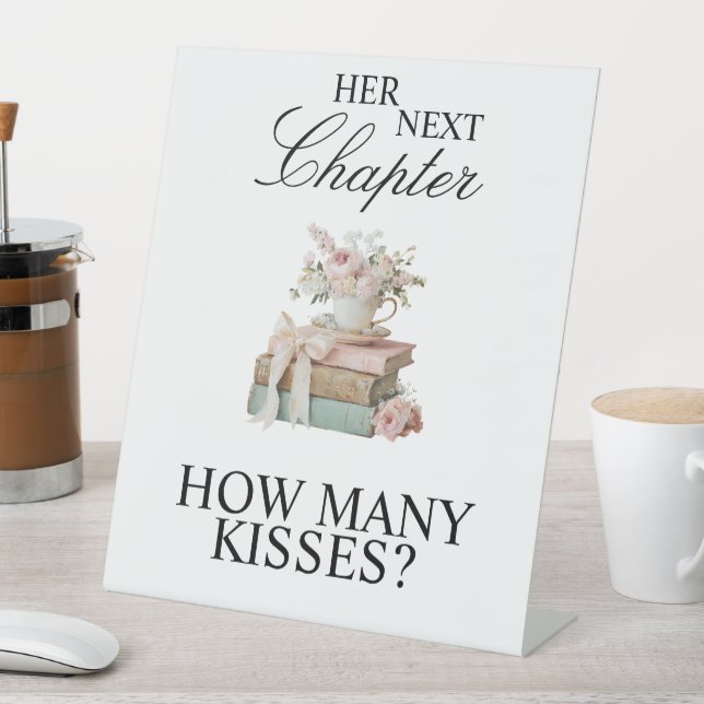 Her Next Chapter Bridal Shower Tabletop Sign (In SItu)