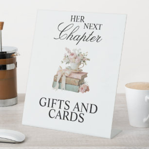 Her Next Chapter Bridal Shower Tabletop Sign