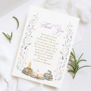 Her Next Chapter Bridal Shower Thank You Card