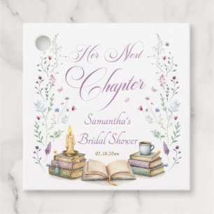 Her Next Chapter Bridal Shower Welcome Favour Tags