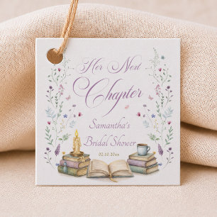 Her Next Chapter Bridal Shower Welcome Favour Tags
