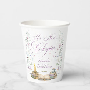 Her Next Chapter Bridal Shower Welcome Paper Cups