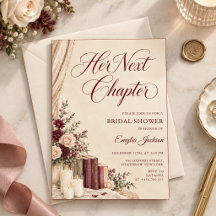 Her Next Chapter Burgundy Storybook Bridal Shower