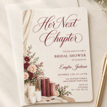 Her Next Chapter Burgundy Storybook Bridal Shower