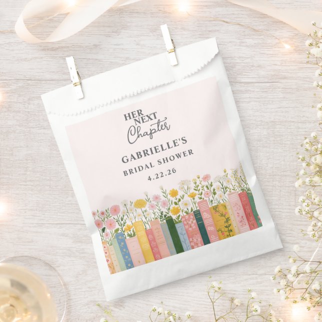 Her Next Chapter Floral Storybook Favour Bags (Clipped)
