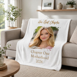 Her Next Chapter Mother Mum Photo Fleece Blanket