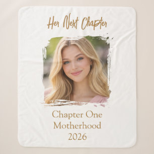 Her Next Chapter Mother Mum Photo Fleece Sherpa Blanket