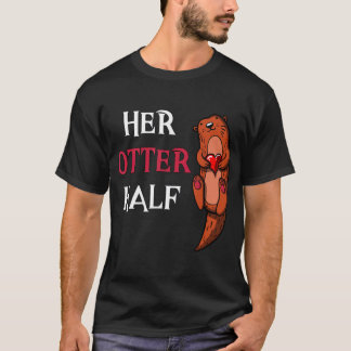 Her Otter Half Cute Valentines Day Men Boyfriend T-Shirt