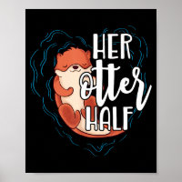 Her Otter Half Pun Romantic Couple Valentine's Day