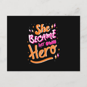 Her own hero postcard