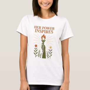 Her Power Inspires Retro Feminist Equality T-Shirt