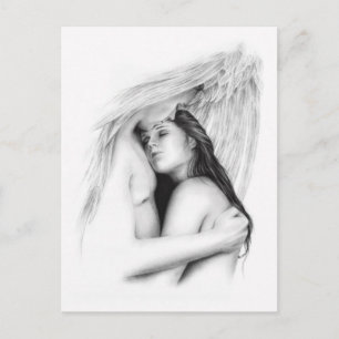 Her Protector Angel Love Postcard