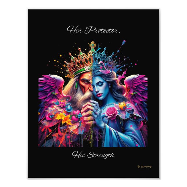 Her Protector, His Strength Photo Print (Front)