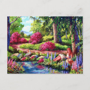 Her Reading Hideaway Postcard