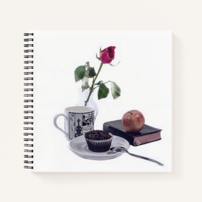 Her Rose Coffee Flower Book Apple Notebook (Front)