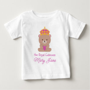 Her Royal Cuteness   Funny Cute Personalised Royal Baby T-Shirt