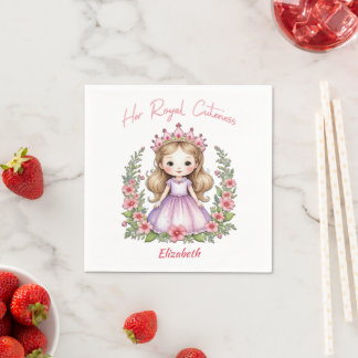 Her Royal Cuteness Princess Pink Napkin