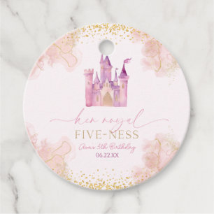 Her Royal Five-Ness Princess 5th Birthday Party Favour Tags