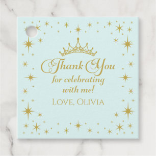 Her Royal Fiveness Gold Princess 5th Birthday Favour Tags